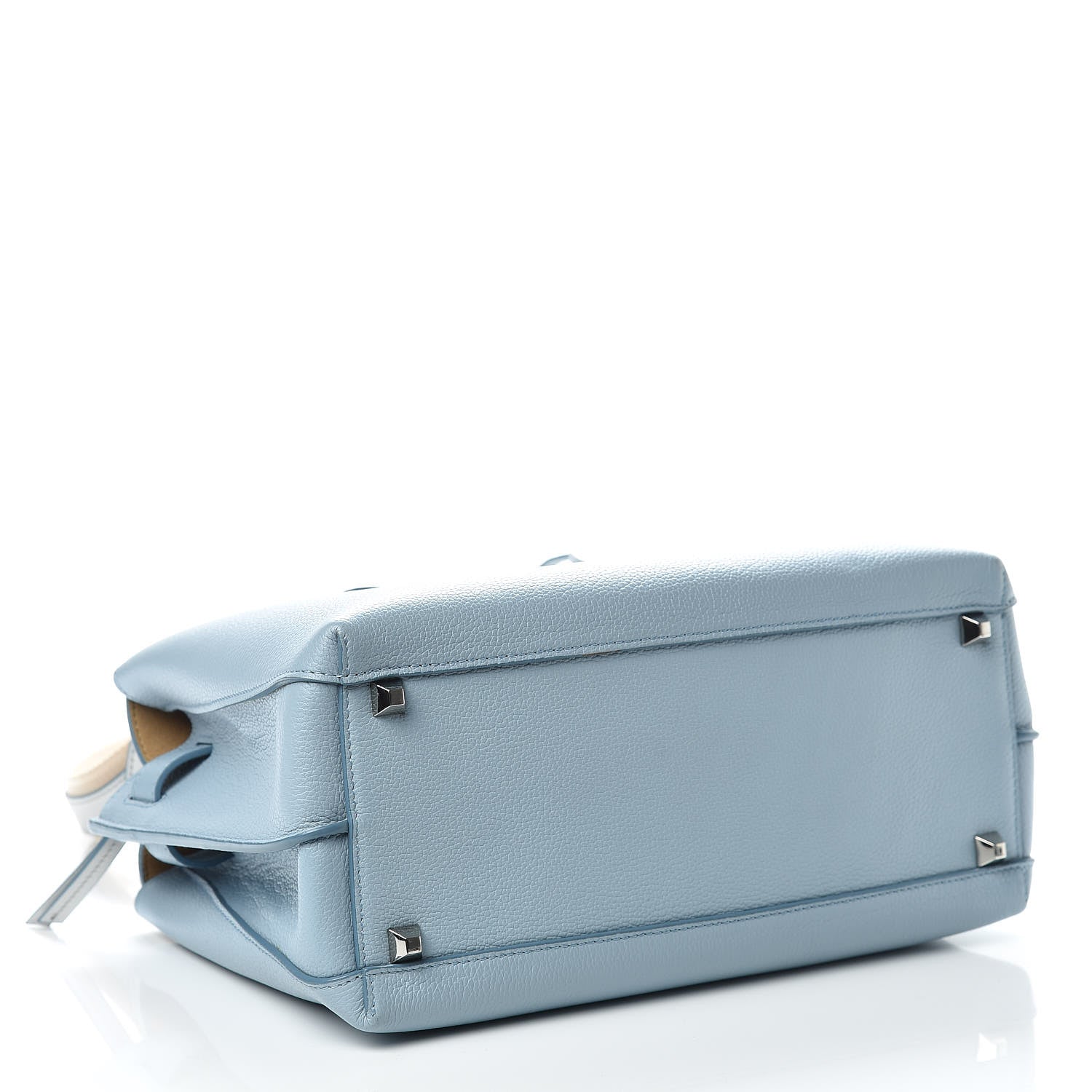 MCM Grained Calfskin Medium Milla Tote Sky Blue 4 of 12