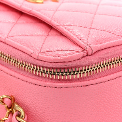 Chanel Caviar Quilted Pick Me Up Mini Vanity Case Pink 19 of 19