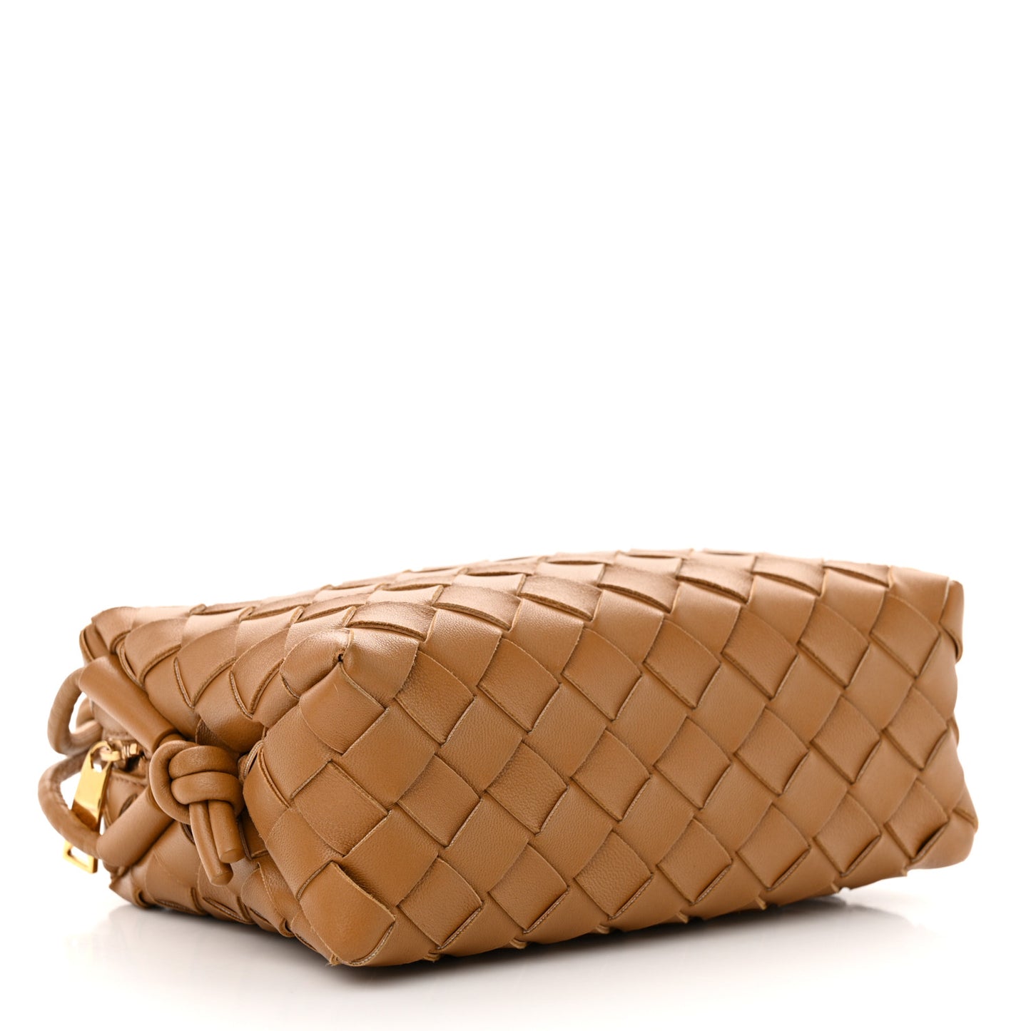 Nappa Intrecciato Mini Loop Camera Bag Camel