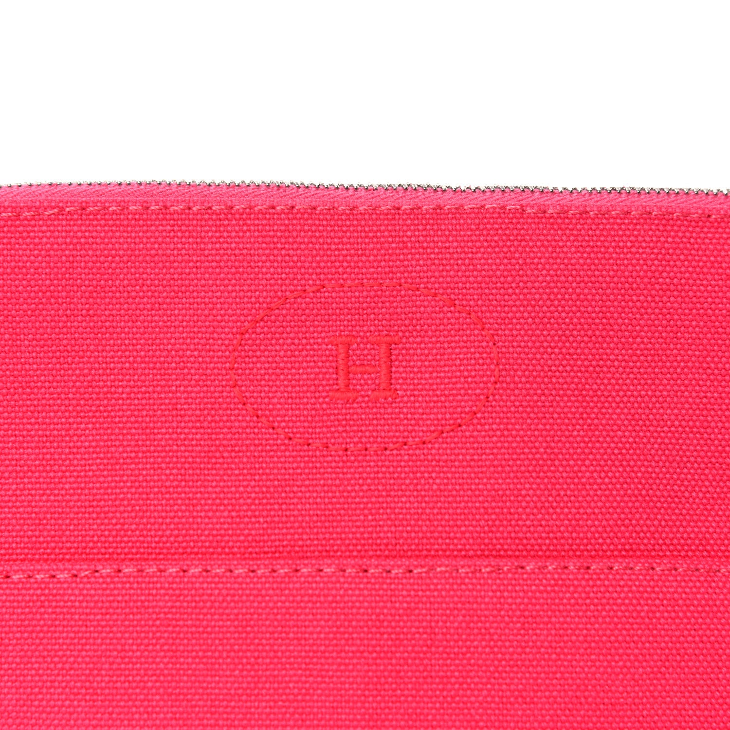 Hermes Cotton Bolide Travel Cosmetic Pouch Rose Extreme 9 of 13
