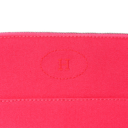 Hermes Cotton Bolide Travel Cosmetic Pouch Rose Extreme 9 of 13