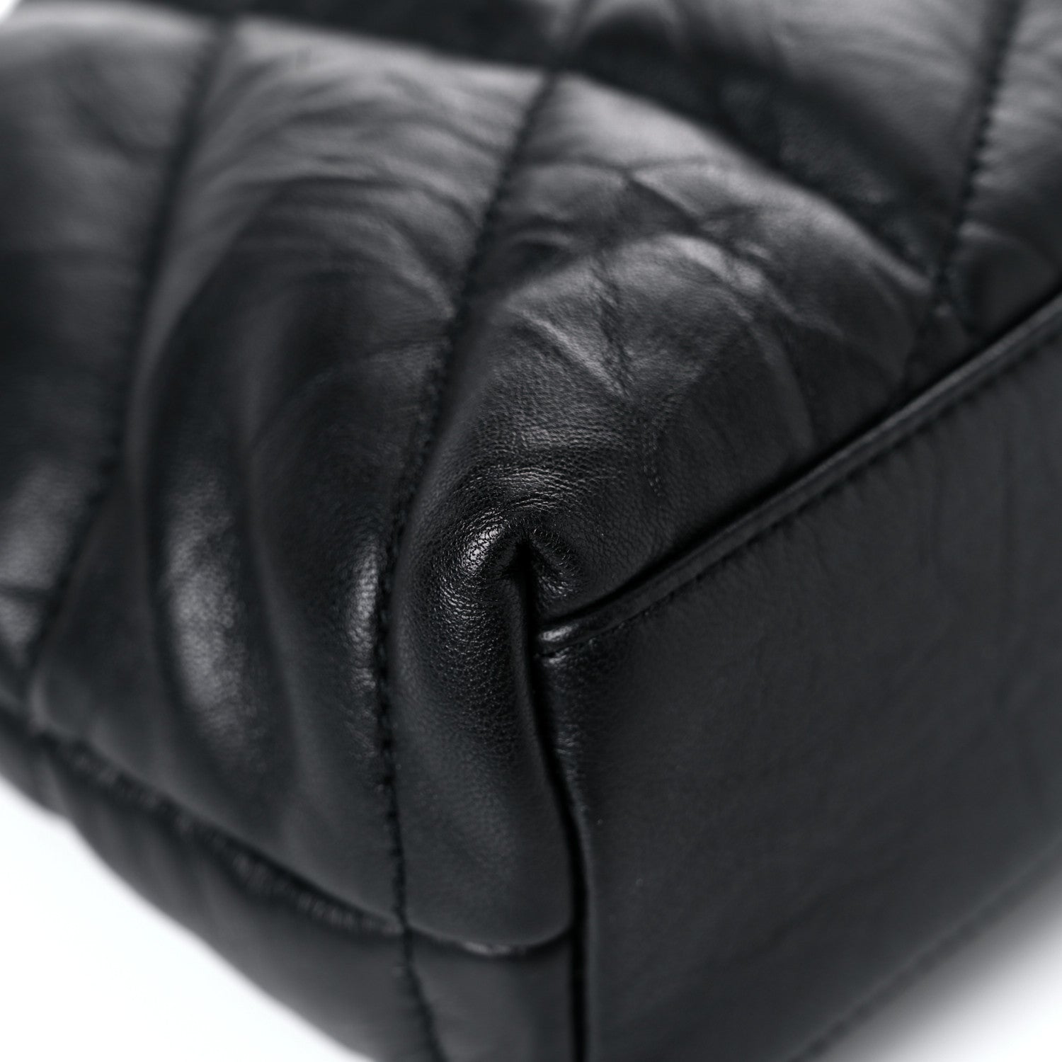 Saint Laurent Calfskin Quilted Toy Loulou Puffer Monogram Monochrome Chain Satchel Black 11 of 19