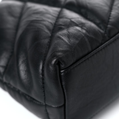 Saint Laurent Calfskin Quilted Toy Loulou Puffer Monogram Monochrome Chain Satchel Black 11 of 19