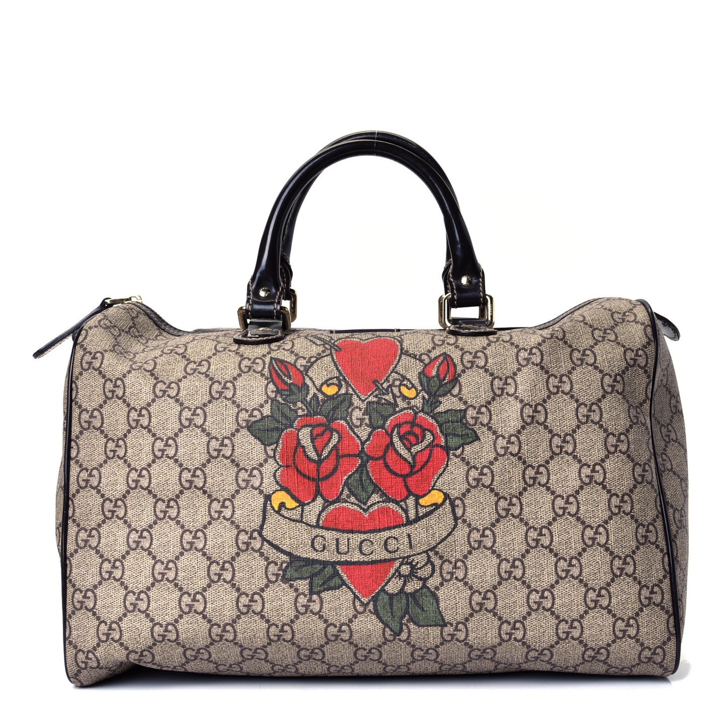 GG Plus Monogram Medium Tattoo Heart Joy Boston Brown