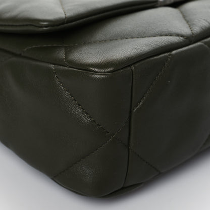Chanel Lambskin Quilted Medium Chanel 19 Flap Khaki 9 of 11