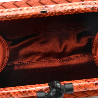 Bottega Veneta Satin Intreccio Impero Ayers Knot Clutch Orange 5 of 8