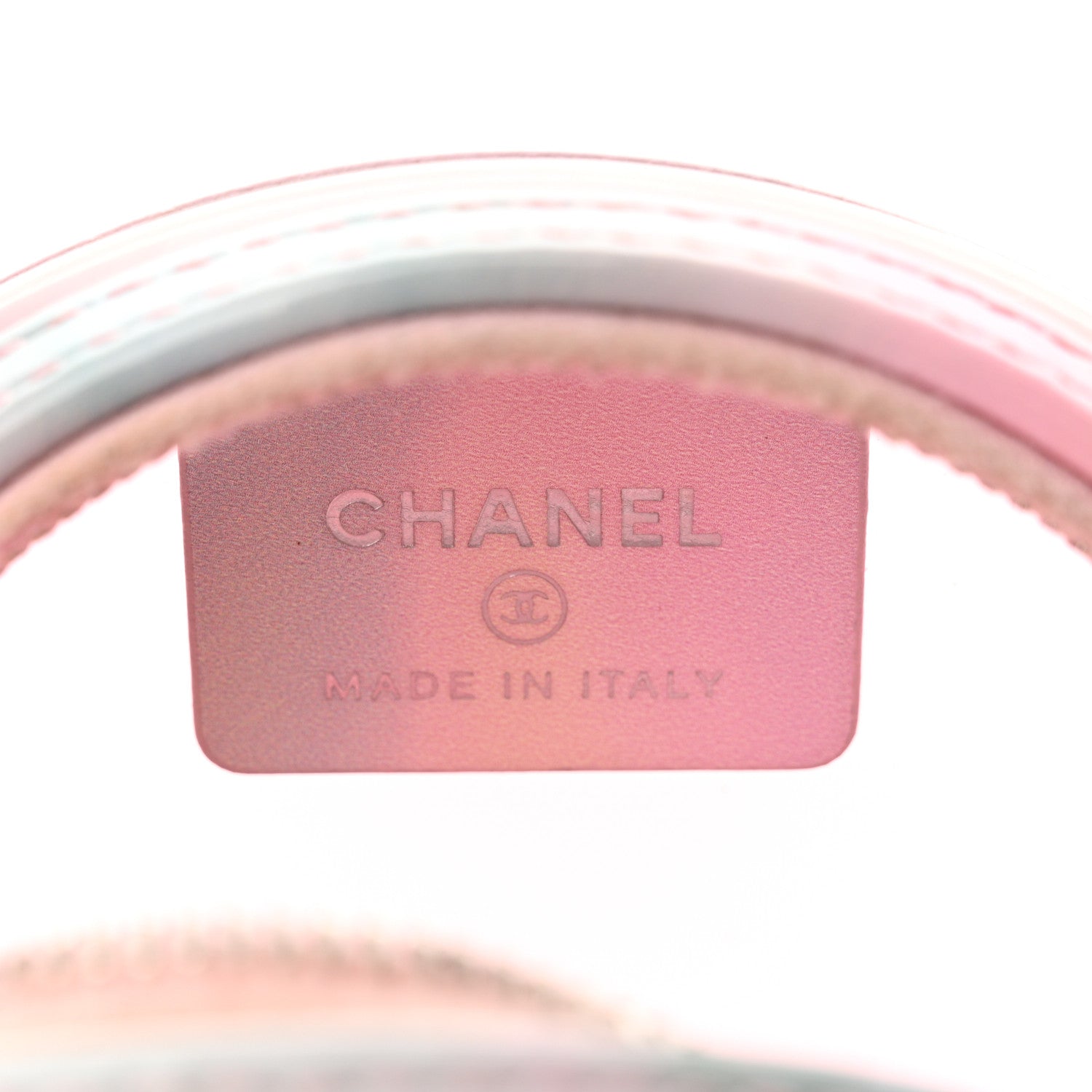 Chanel PVC Lambskin Filigree Round Clutch With Chain Pink 6 of 12
