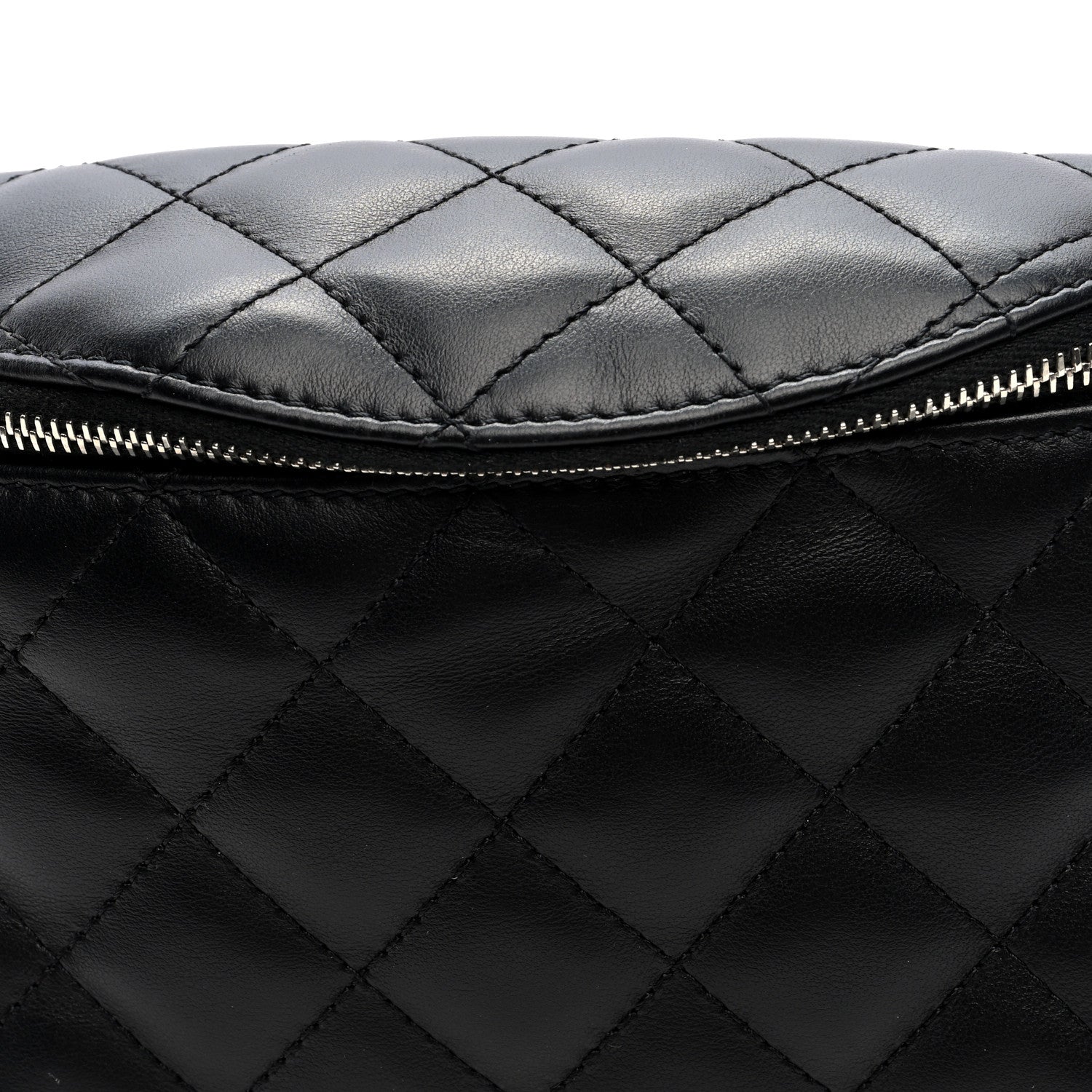 Chanel Calfskin Quilted Waist Belt Bag Black 8 of 10
