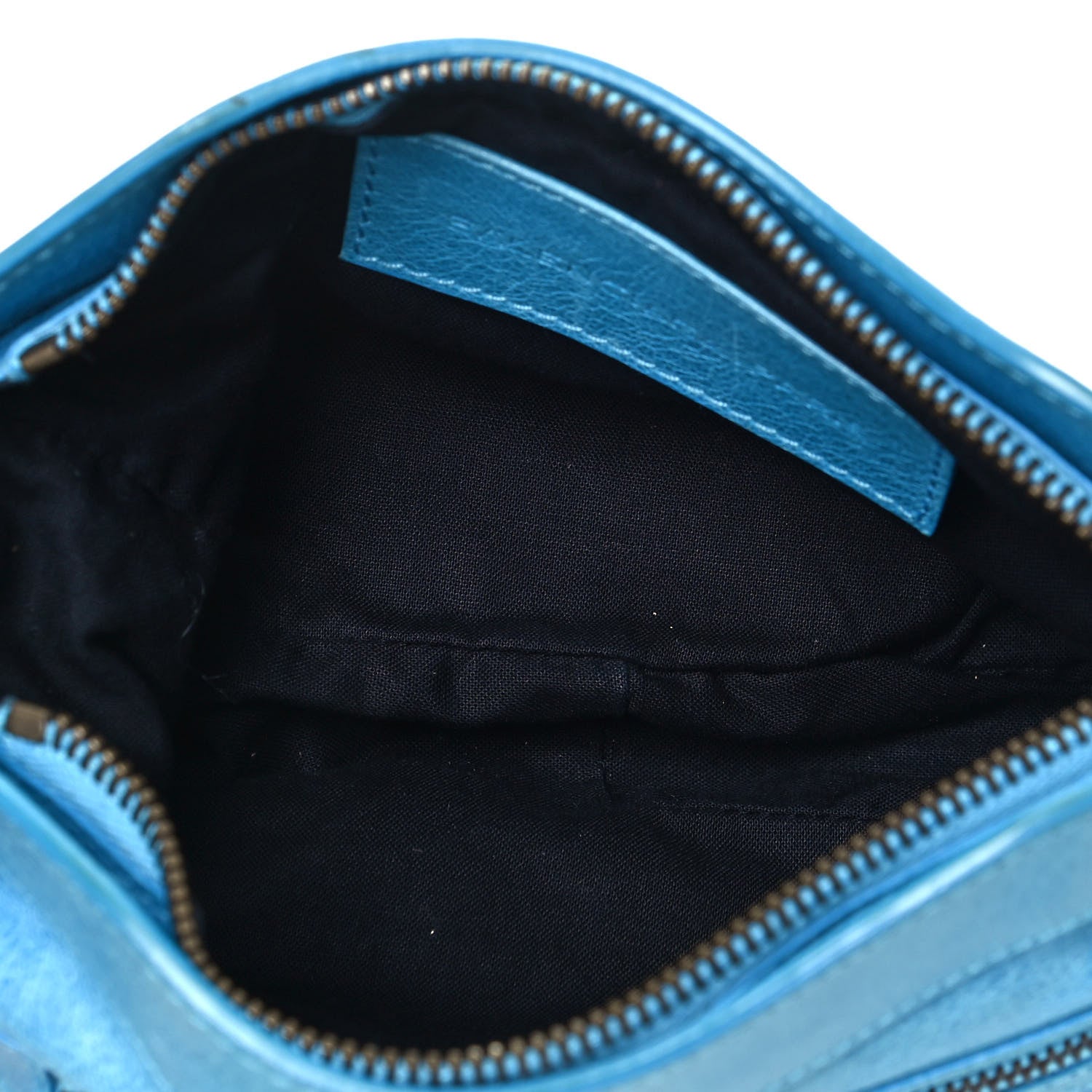 Balenciaga Chevre Classic Hardware Porte Toilette Makeup Clutch Turquoise 5 of 9