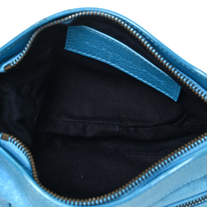 Balenciaga Chevre Classic Hardware Porte Toilette Makeup Clutch Turquoise 5 of 9