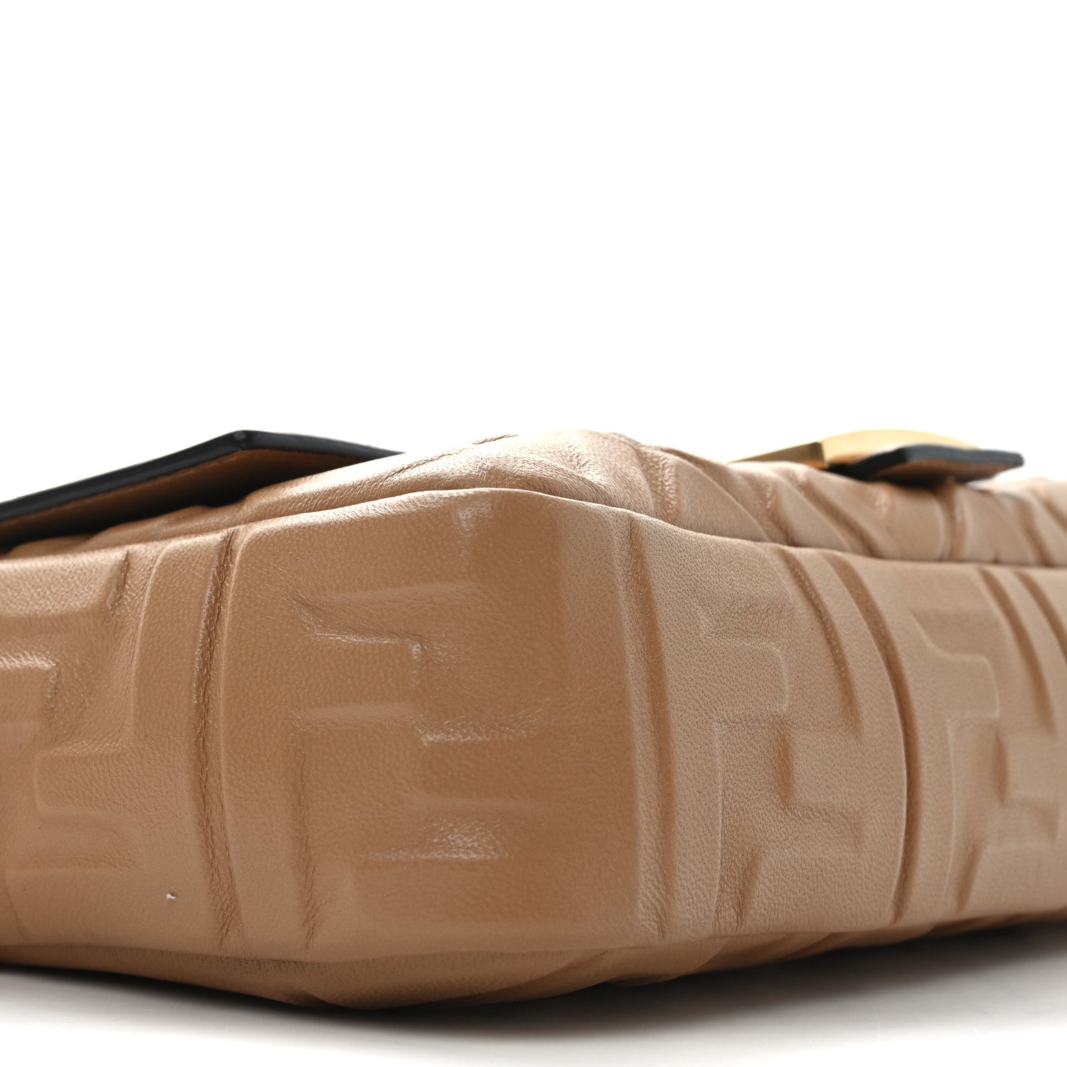 Fendi Nappa FF 1974 Embossed Baguette Miele Scuro 13 of 13