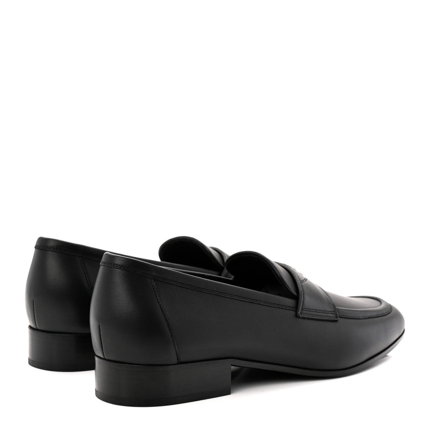 Chanel Lambskin Mens Stitched CC Loafers 42 Black 4 of 9
