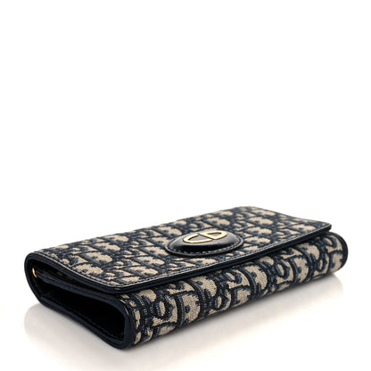 Christian Dior Oblique Chain Long Wallet Blue 4 of 9