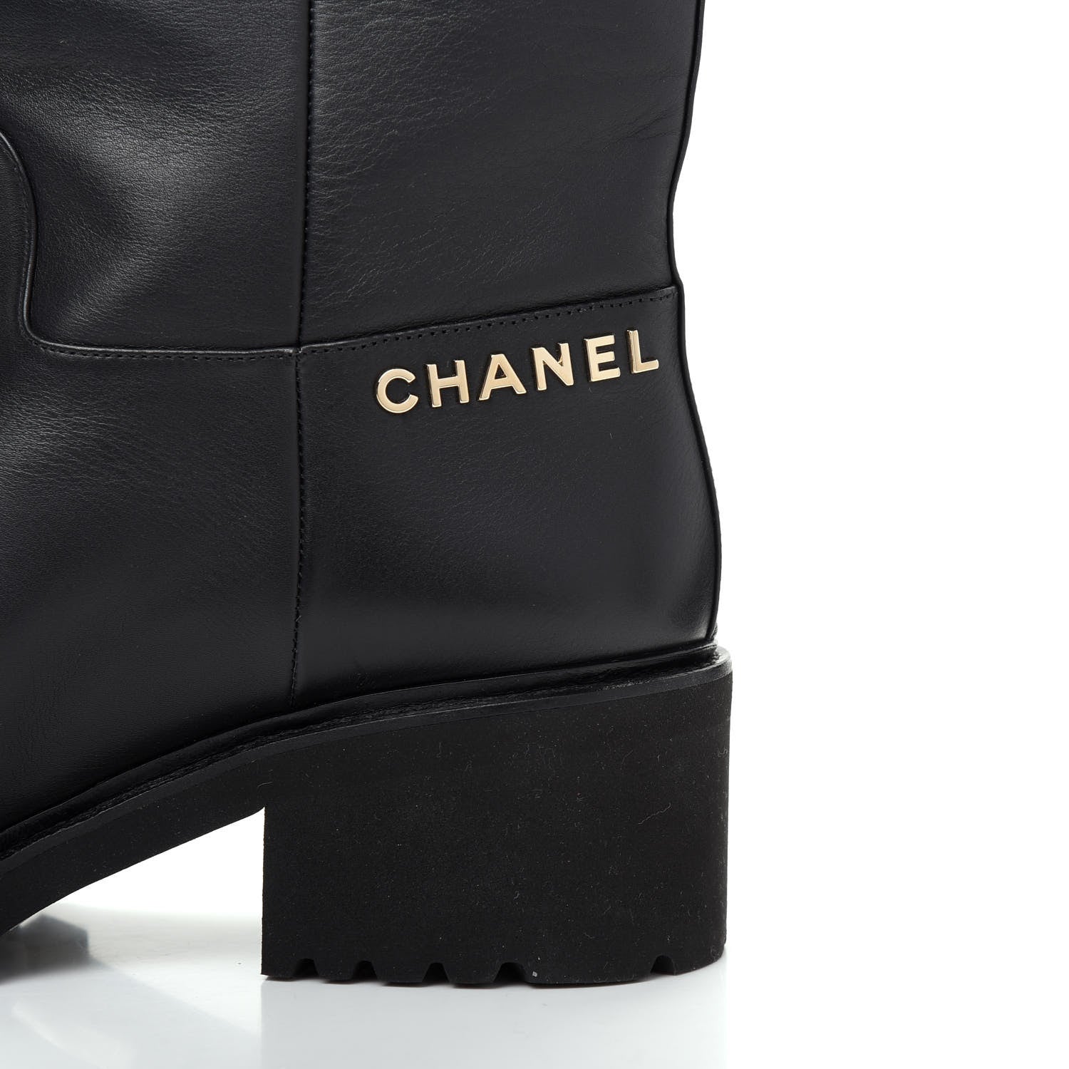 Chanel Calfskin CC Ankle Boots 39 Black 11 of 12