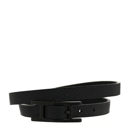 Hermes Epsom Behapi Double Tour Bracelet T5 Black 1 of 8