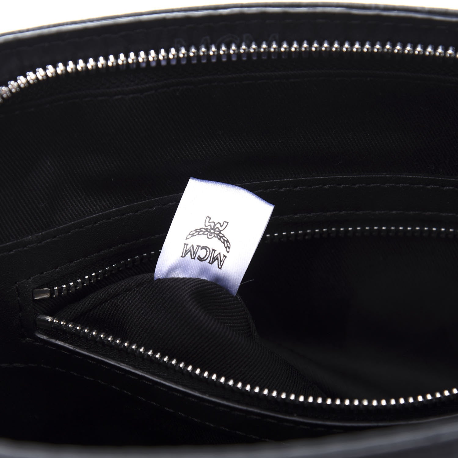 MCM Visetos Medium Zip Pouch Black 9 of 10