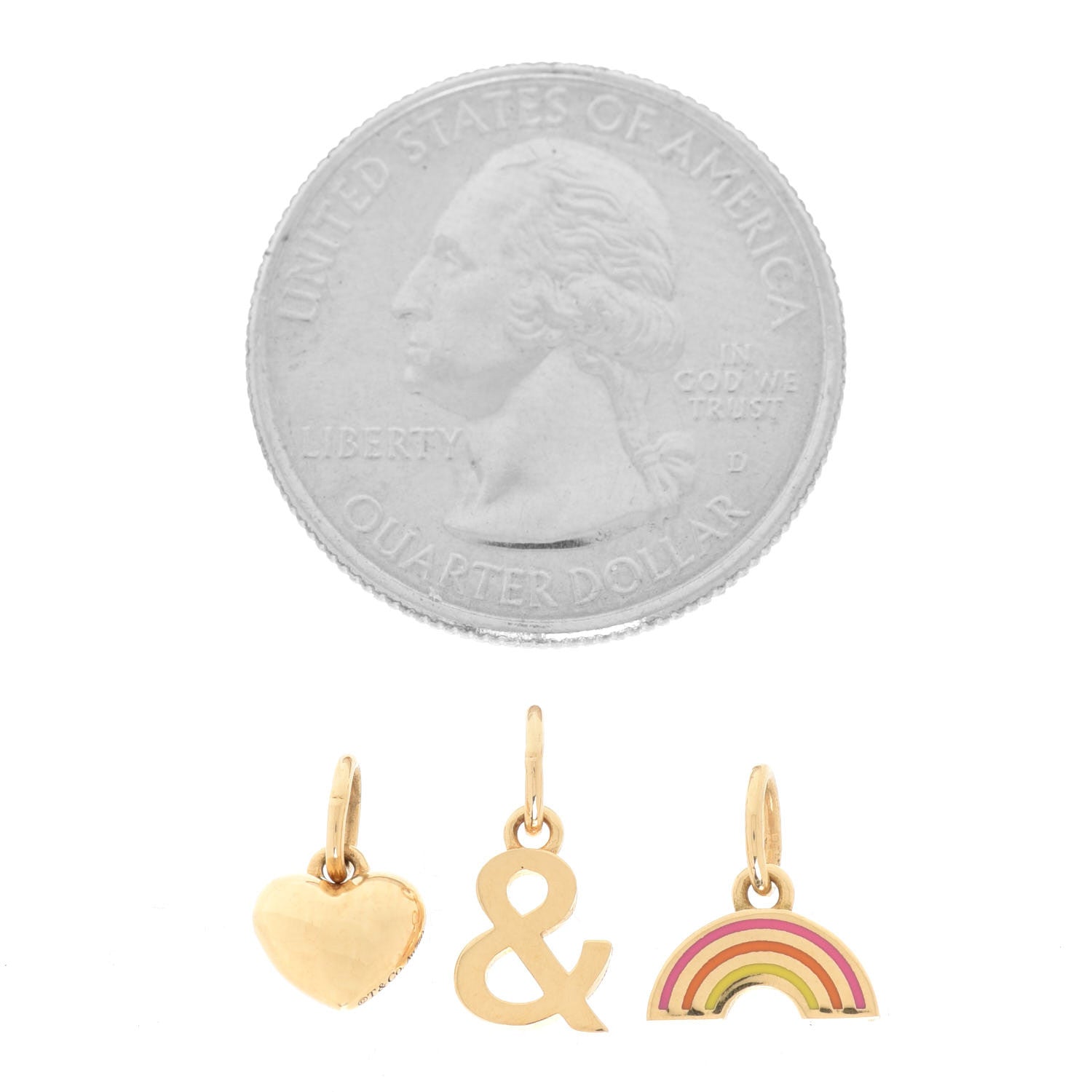 Tiffany 18K Yellow Gold Love and Pride Charm Set of 3 2 of 5