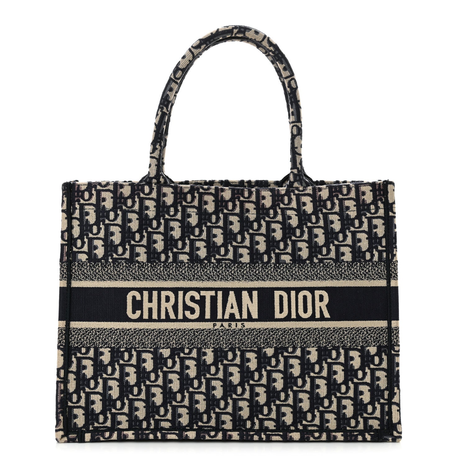 Christian Dior Oblique Medium Book Tote Blue Multicolor 1 of 13