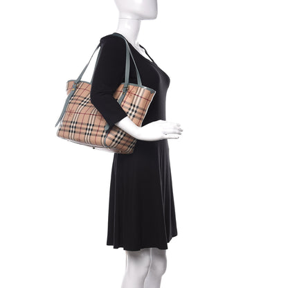 Burberry Haymarket Check Small Canterbury Tote Eucalyptus Grey 2 of 10