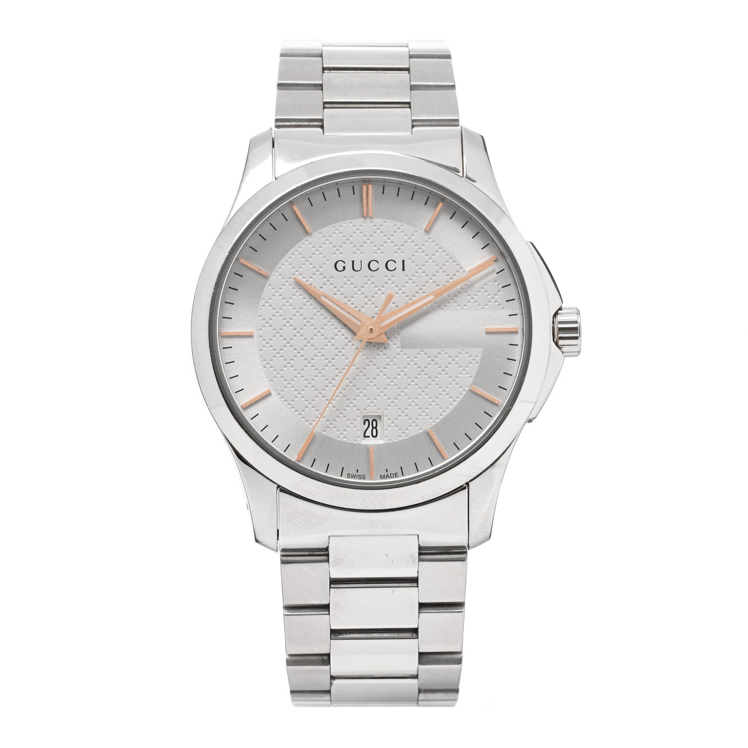 Gucci Stainless Steel 38mm G-Timeless Diamante Quartz Watch 1 of 5