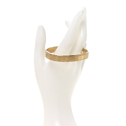 Louis Vuitton Brass Crystal Monogram Nanogram Strass Cuff M Gold 2 of 6