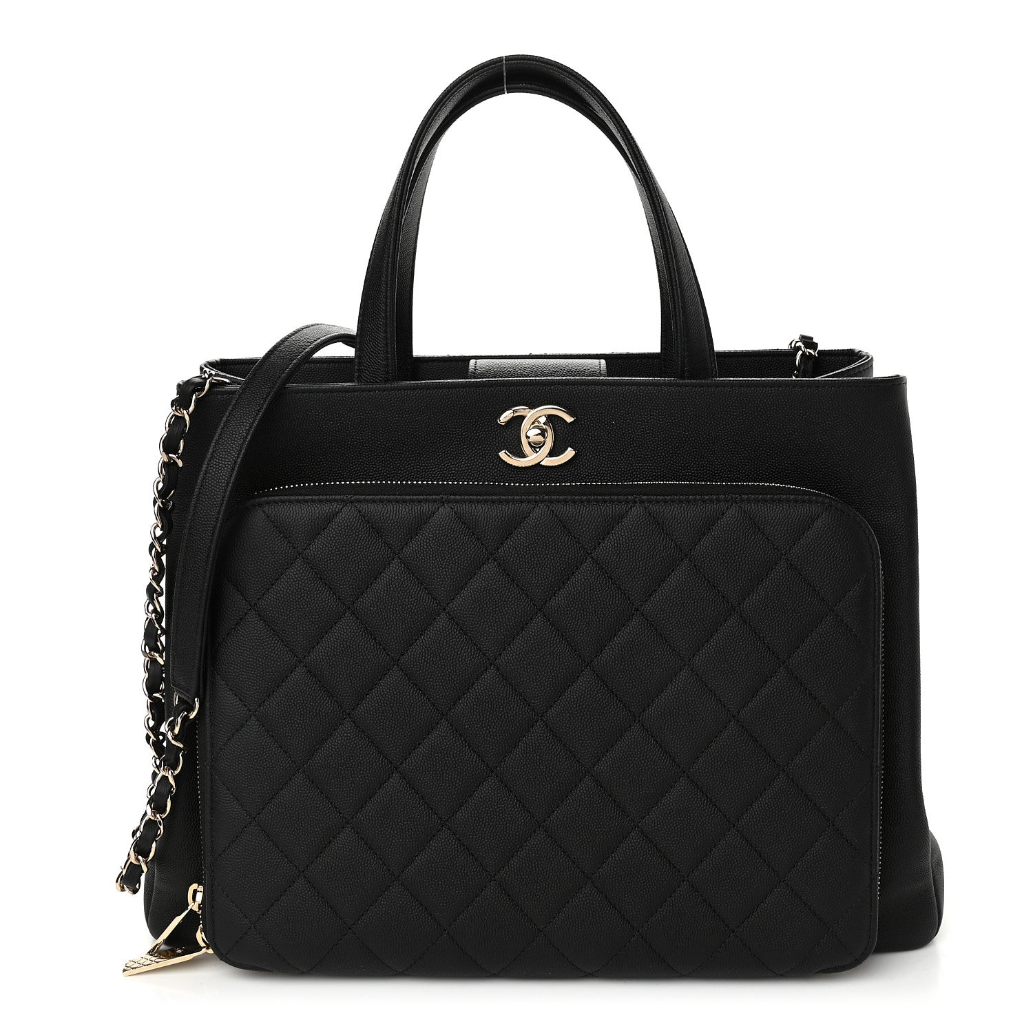 Chanel Caviar Quilted Large Business Affinity Shopping Bag Black 1 of 9