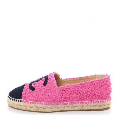 Chanel Tweed CC Espadrilles 41 Dark Pink Navy 1 of 11