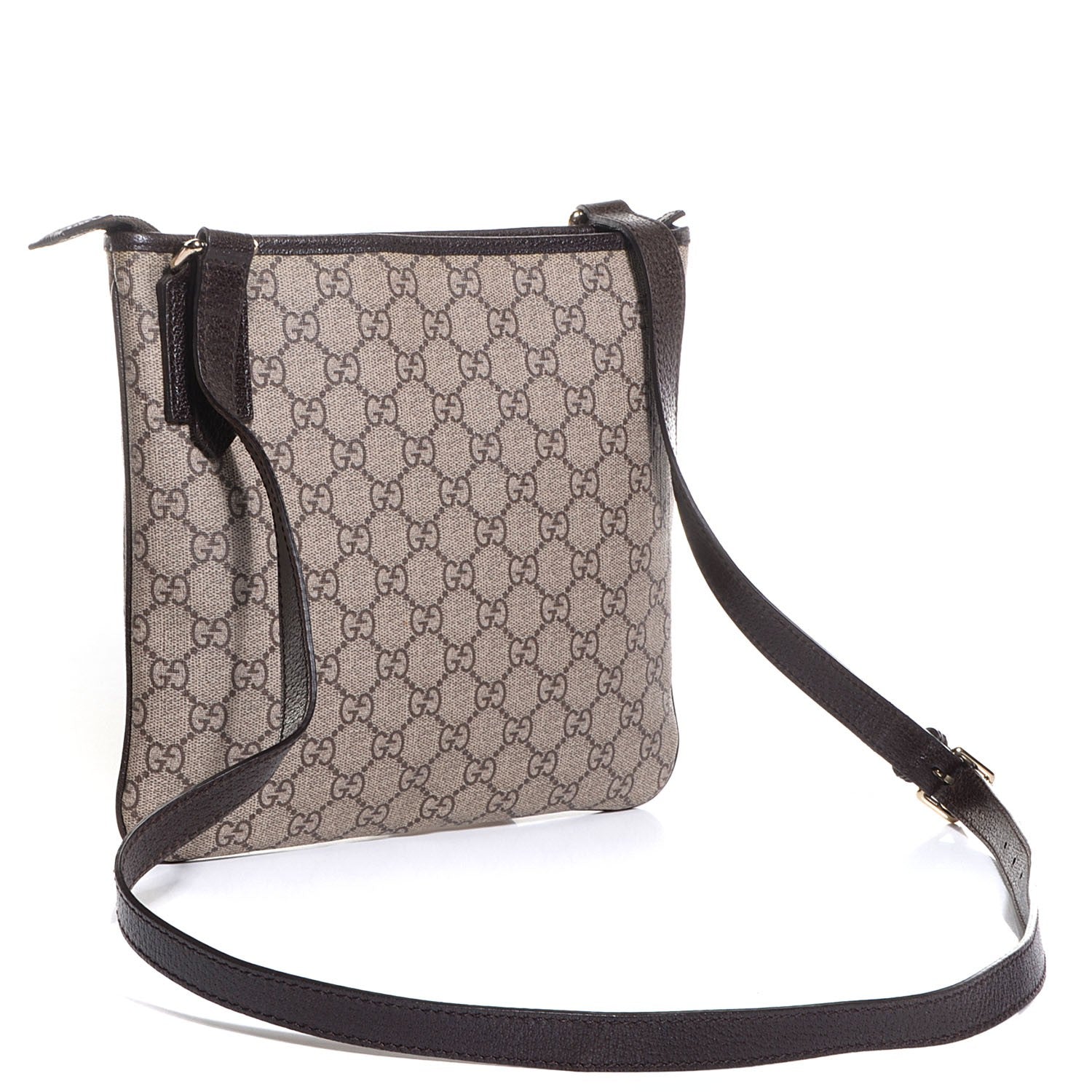Gucci GG Plus Monogram Flat Messenger Beige Dark Brown 3 of 7