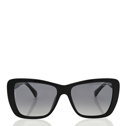 Chanel Acetate Polarized Butterfly Sunglasses 71548A Black 2 of 8