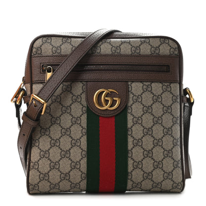 Gucci GG Supreme Monogram Web Small Ophidia Messenger Bag Brown 1 of 11