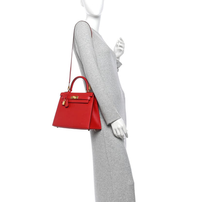 Hermes Epsom Kelly Sellier 28 Rouge Casaque 2 of 10