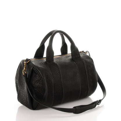 Alexander Wang Pebbled Lambskin Rocco Black Antique Brass Hardware 3 of 6