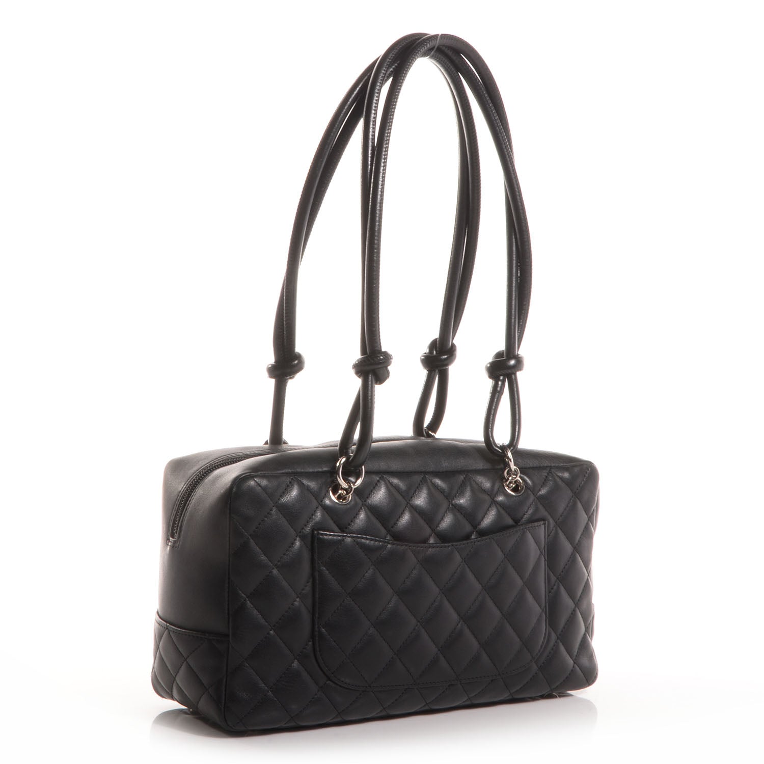 Chanel Calfskin Quilted Large Cambon Bowler Black 4 of 9