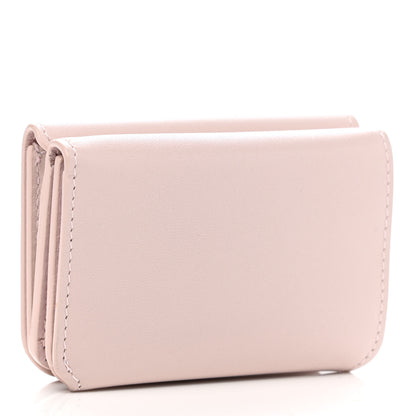 Balenciaga Flat Calfskin Logo Mini Cash Wallet Light Rose Black 3 of 8