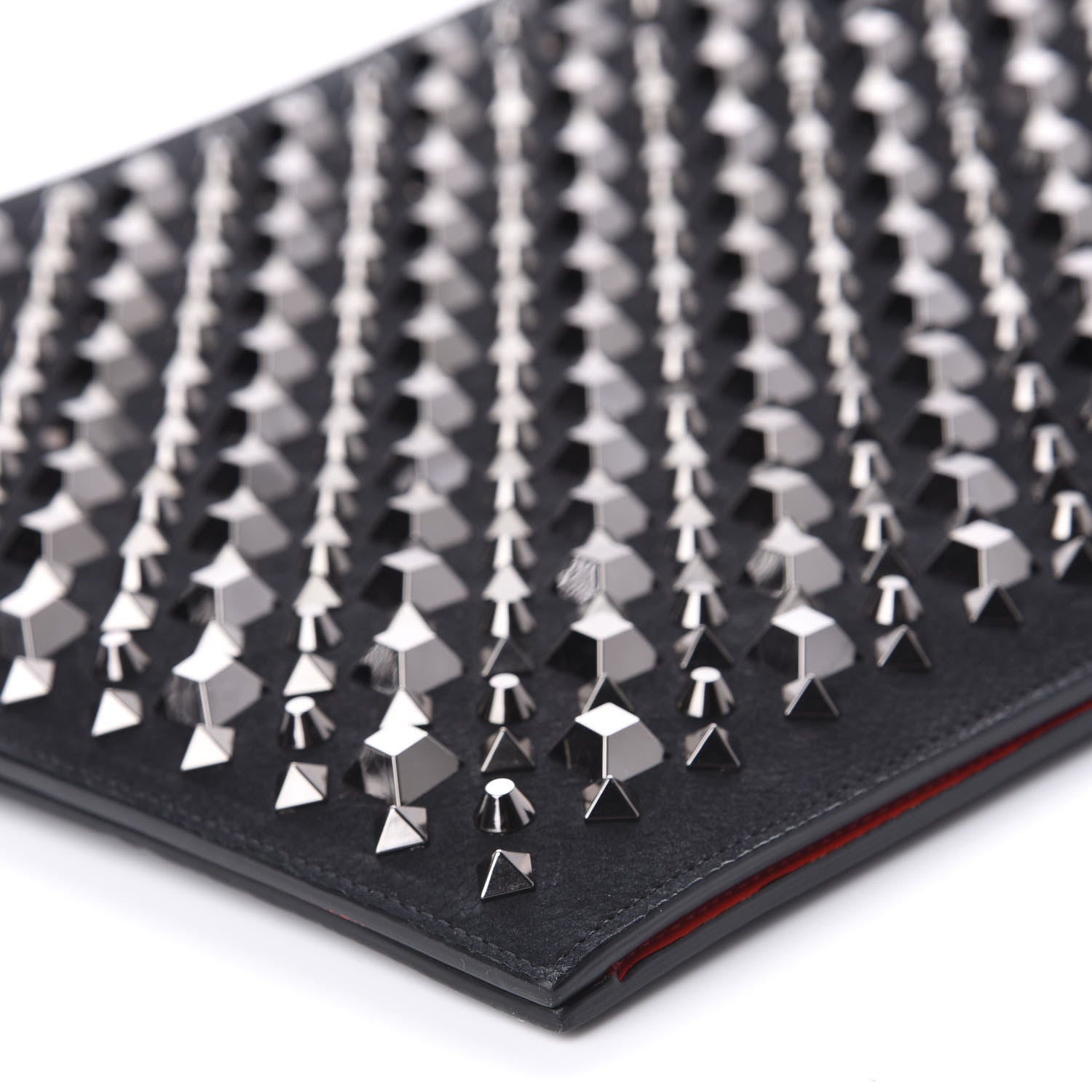 Christian Louboutin Calfskin Spiked Studded Large Trictrac Portfolio Bag Black 6 of 9