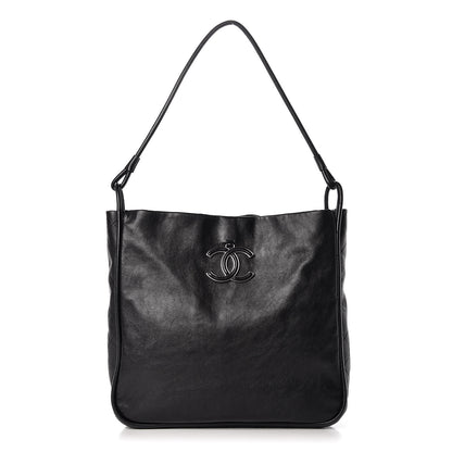 Chanel Calfskin Stitched Hobo Black 2 of 7