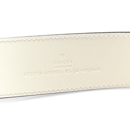 Gucci Calfskin Double G 40mm Belt 85 34 Mystic White 4 of 5