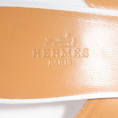 Hermes Calfskin Night 70 Slingback Heels White 40 7 of 7