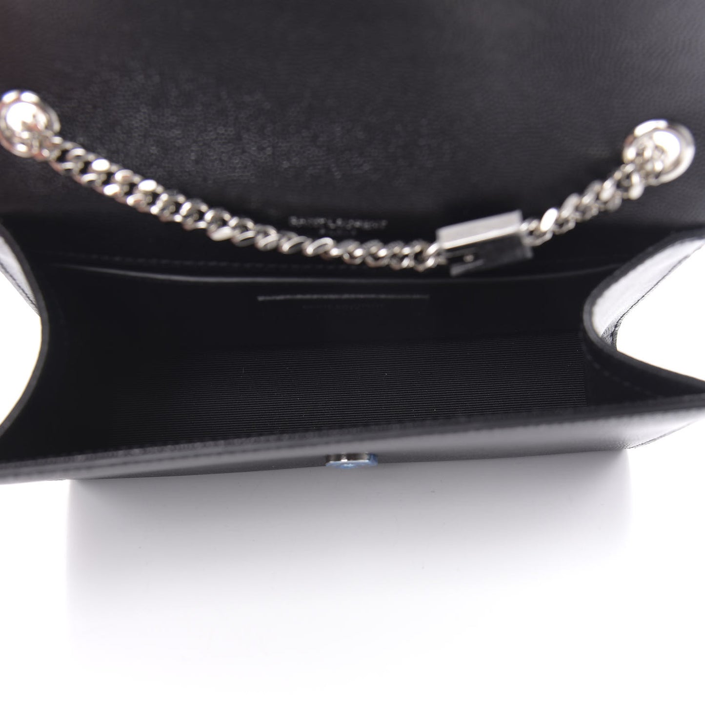 Calfskin Small Classic Monogram Kate Tassel Satchel Black