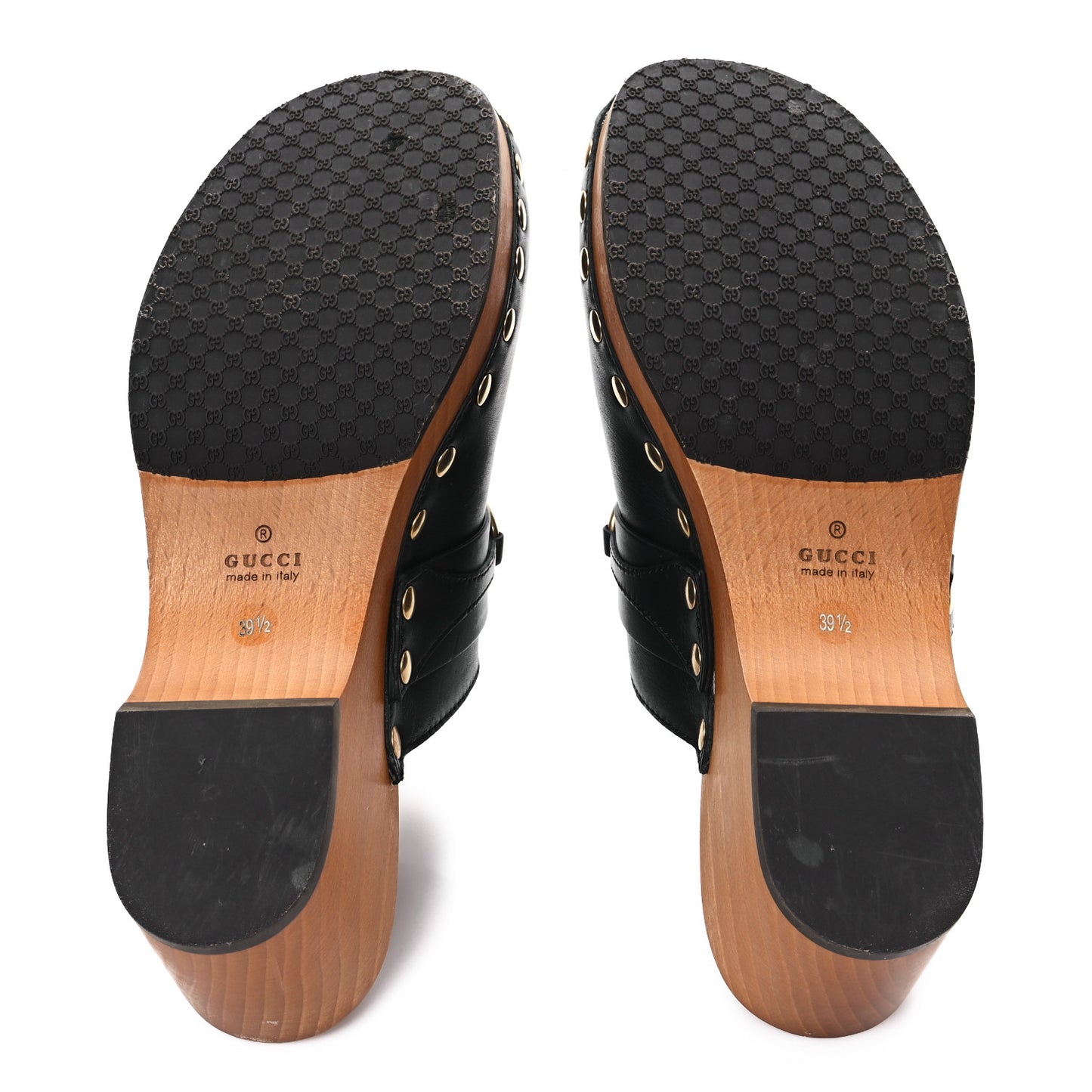 Calfskin Horsebit Clogs 39.5 Black