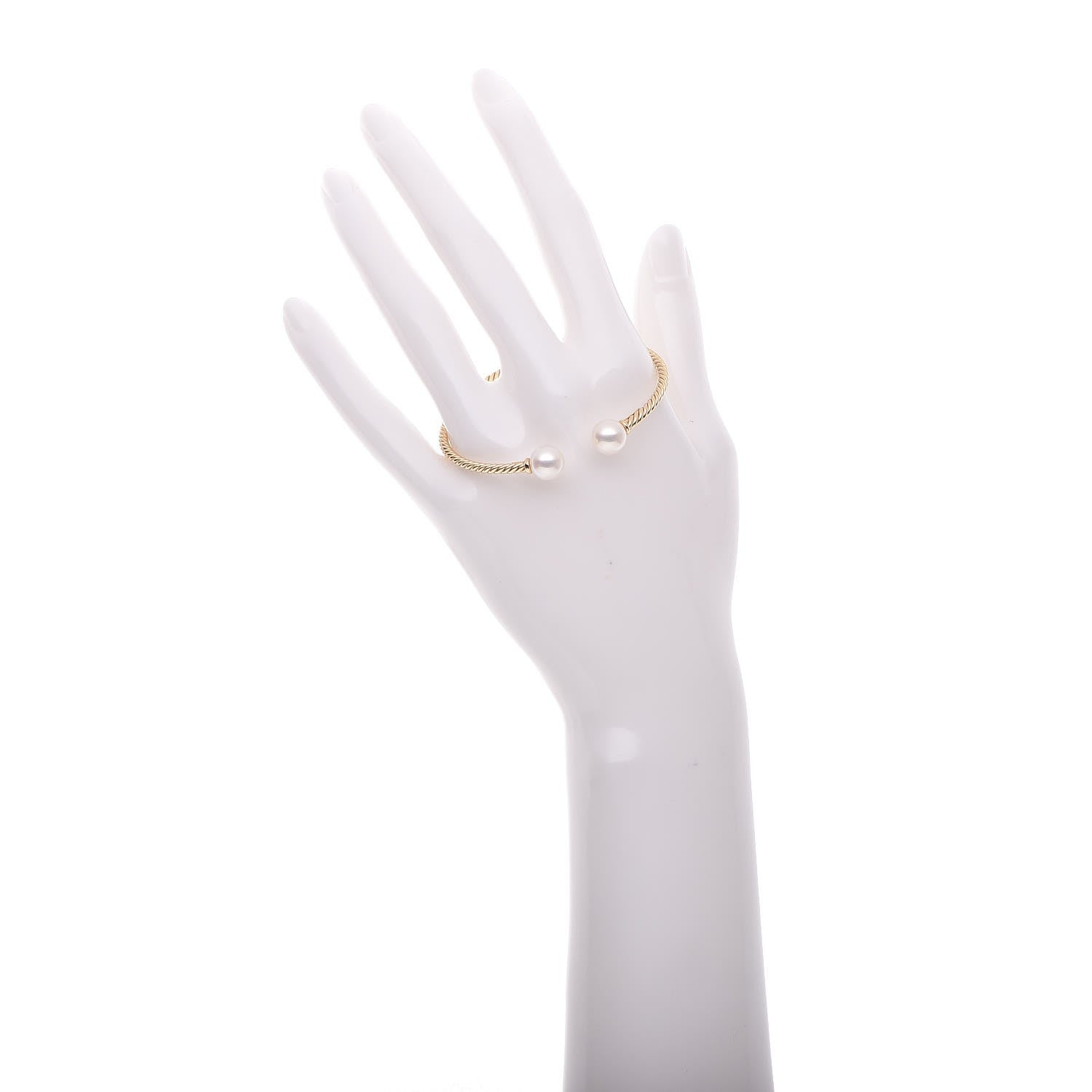 David Yurman 18K Yellow Gold Pearl 8.5mm Solari Bracelet 2 of 6