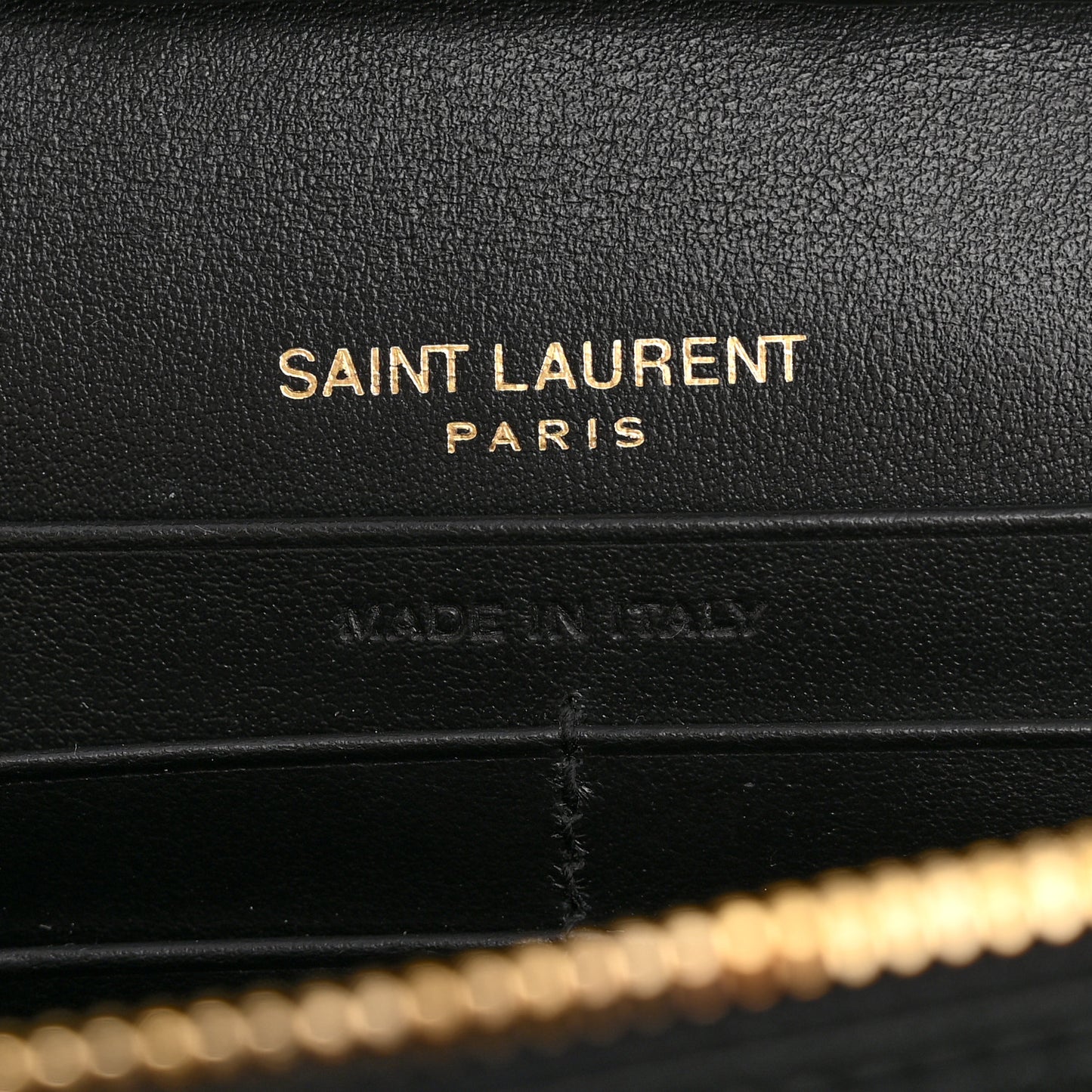 Calfskin Crocodile Embossed Cassandre Wallet On Chain WOC Black