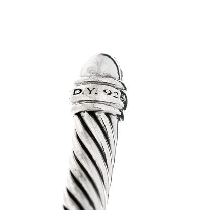 David Yurman Sterling Silver Pave Diamond 5mm Cable Classics Bracelet 3 of 4