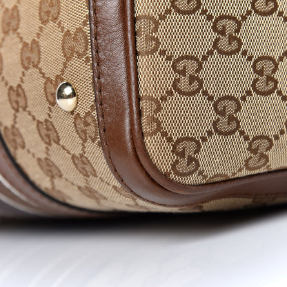 Gucci Monogram Web Medium Boston Dark Brown 11 of 13