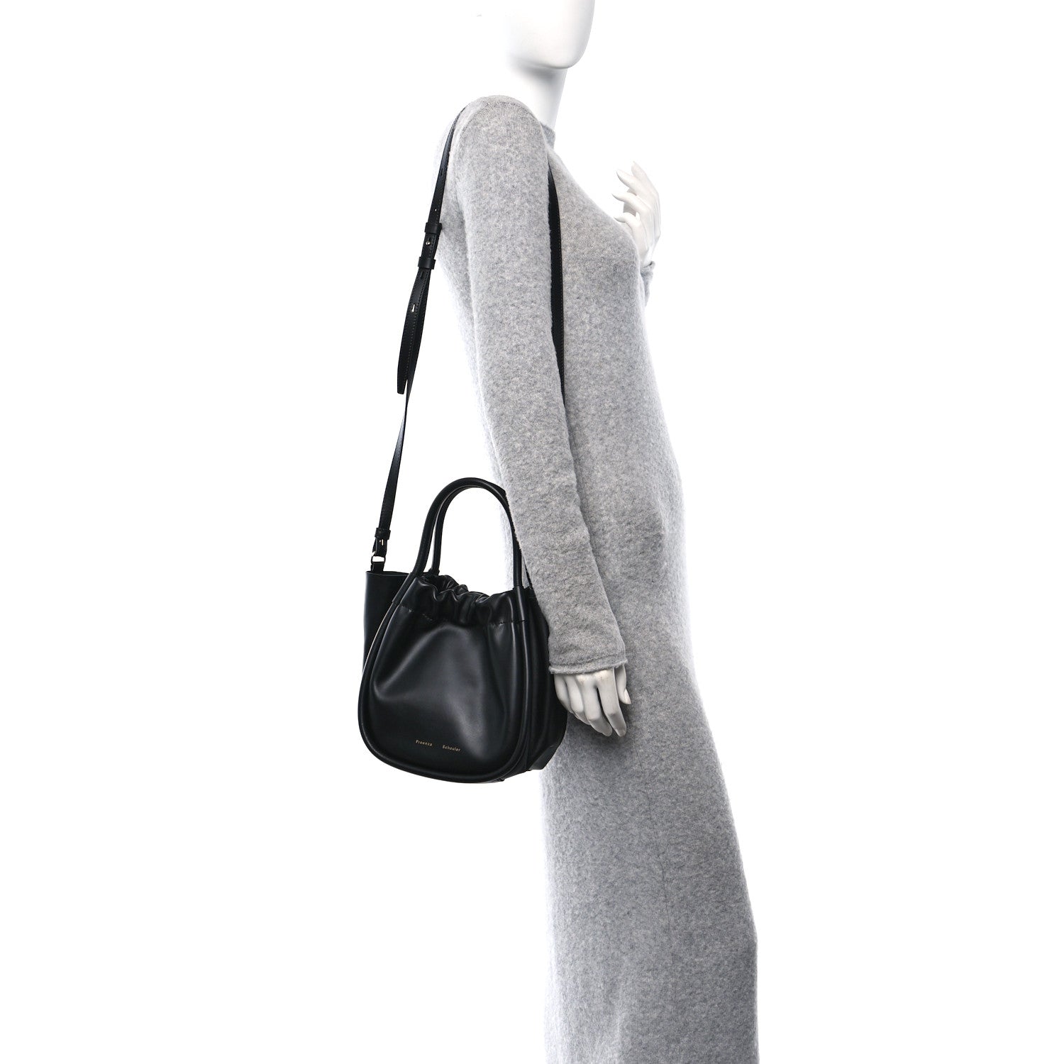 Proenza Schouler Calfskin Small Ruched Tote Black 2 of 11