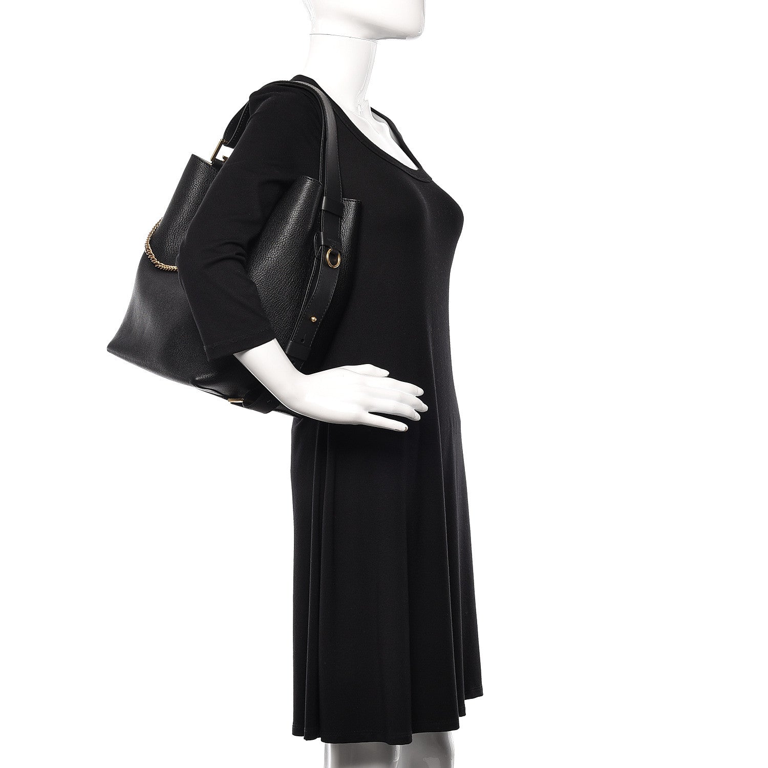 Givenchy Grained Calfskin GV Bucket Bag Black 2 of 9
