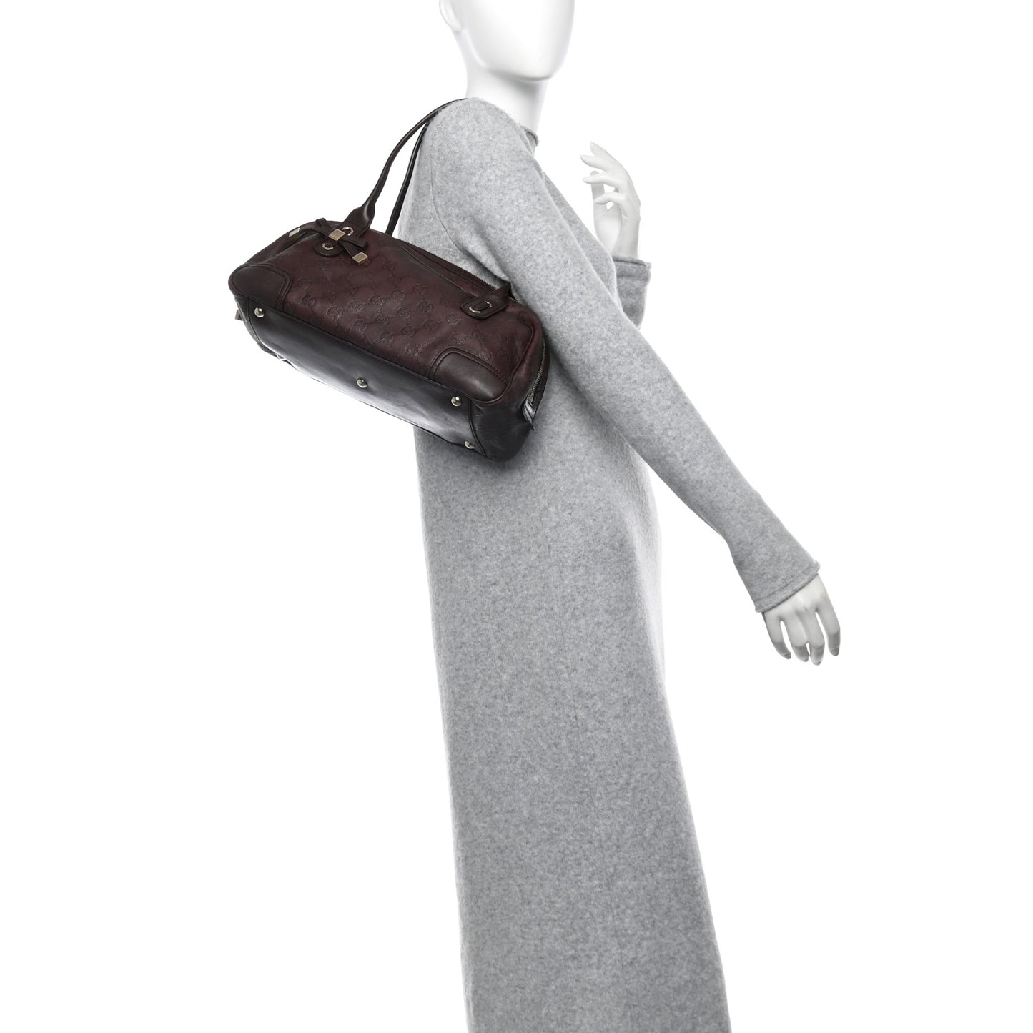 Guccissima Small Princy Satchel Brown