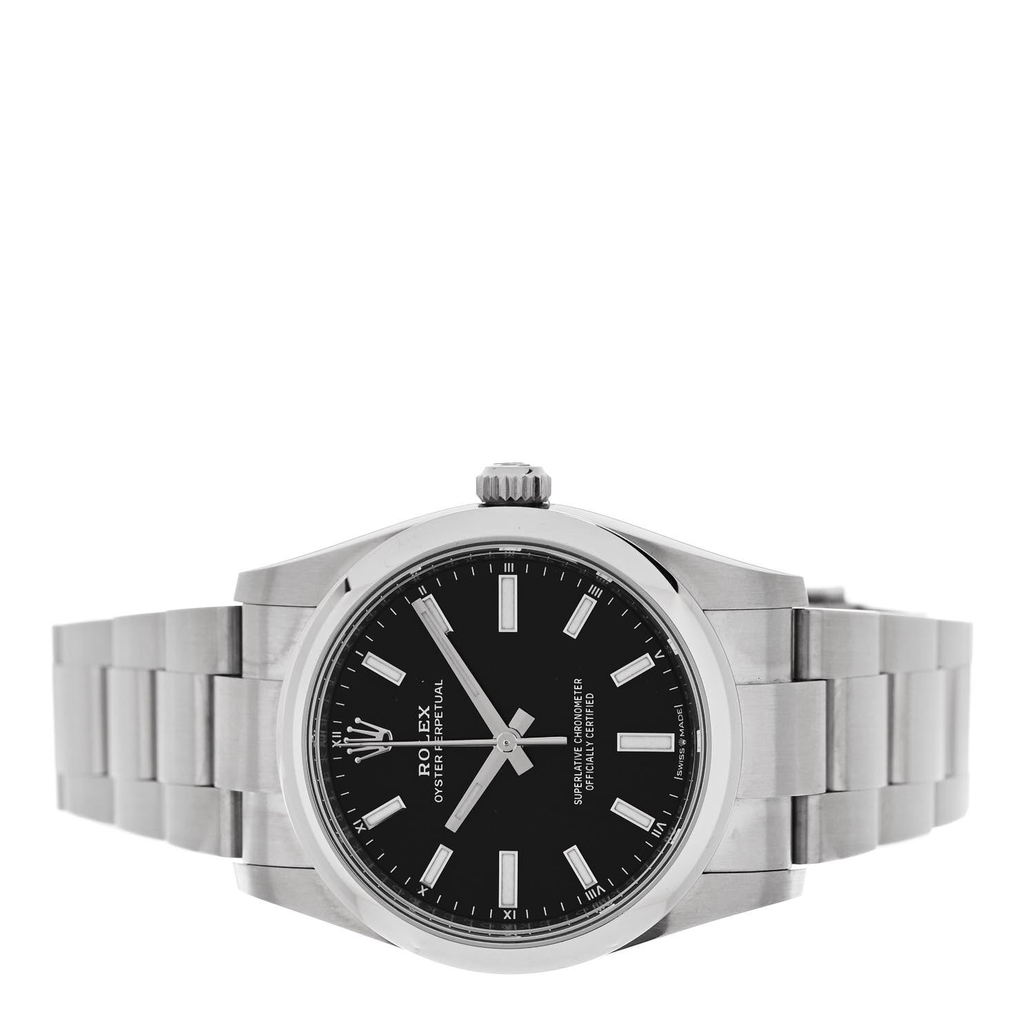 Rolex Stainless Steel 34mm Oyster Perpetual Watch Bright Black 124200 2 of 4