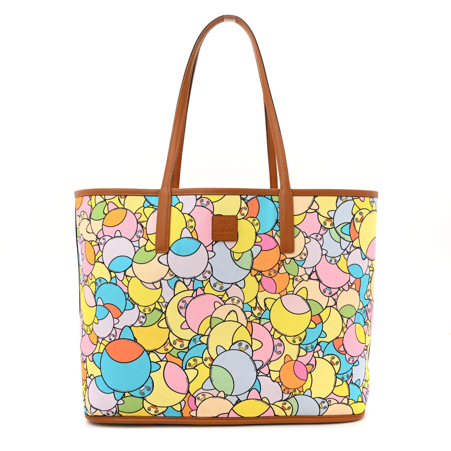 MCM X Eddie Kang Visetos Medium Reversible Shopper Tote White 3 of 17