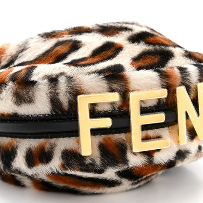 Fendi Sheepskin Vitello Grace Pony Hair Ocelot Nano Fendigraphy Hobo Charm Multicolor Black 8 of 10